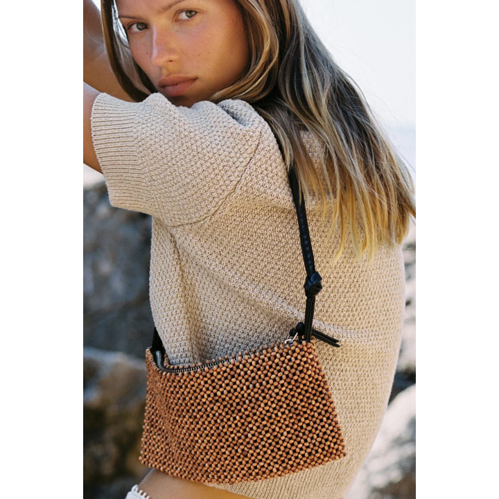 СУМКА С ПЛЕЧЕВЫМ РЕМНЕМ И БИСЕРОМ