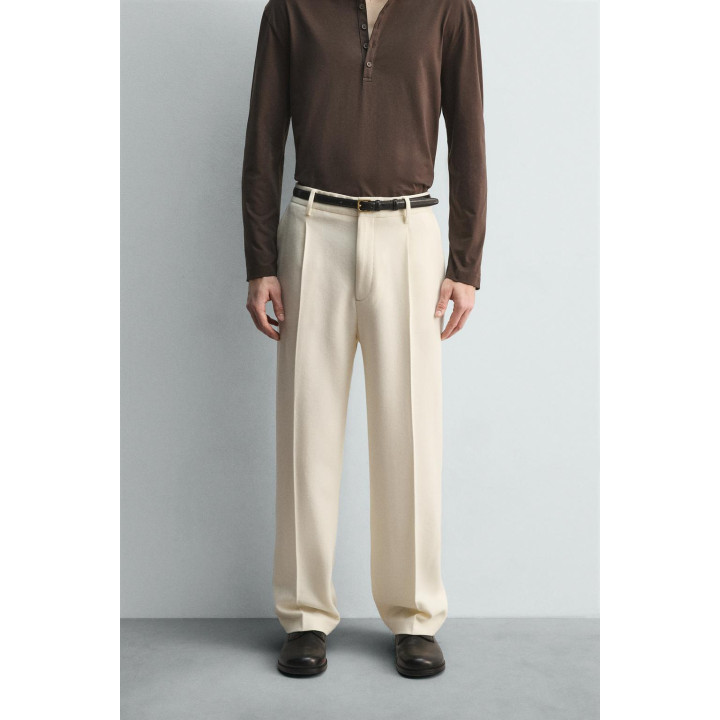 БРЮКИ ИЗ ФЛАНЕЛИ СО СКЛАДКАМИ — LIMITED EDITION