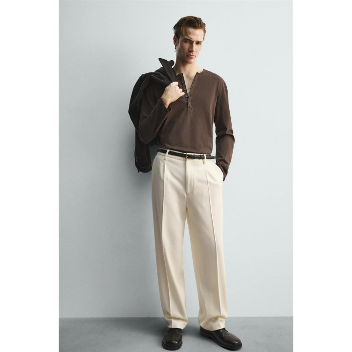 БРЮКИ ИЗ ФЛАНЕЛИ СО СКЛАДКАМИ — LIMITED EDITION