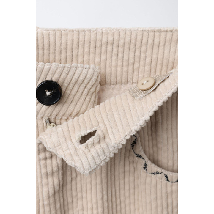 ВЕЛЬВЕТОВЫЕ БРЮКИ BARREL С ВЫШИВКОЙ