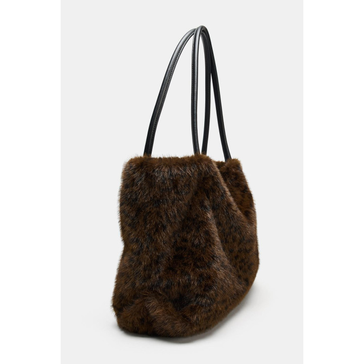СУМКА-ШОПЕР ИЗ ИСКУССТВЕННОГО МЕХА