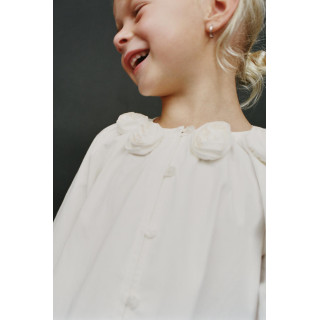 РУБАШКА ИЗ ПОПЛИНА С 3D-ЦВЕТАМИ