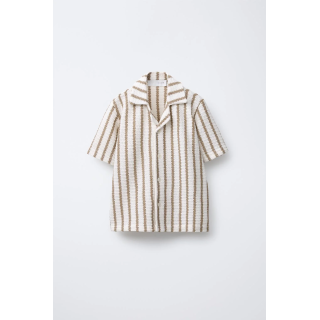 РУБАШКА ИЗ РЕЛЬЕФНОЙ ТКАНИ В ПОЛОСКУ