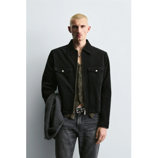 Рубашка-оверсайз из вельвета с карманами