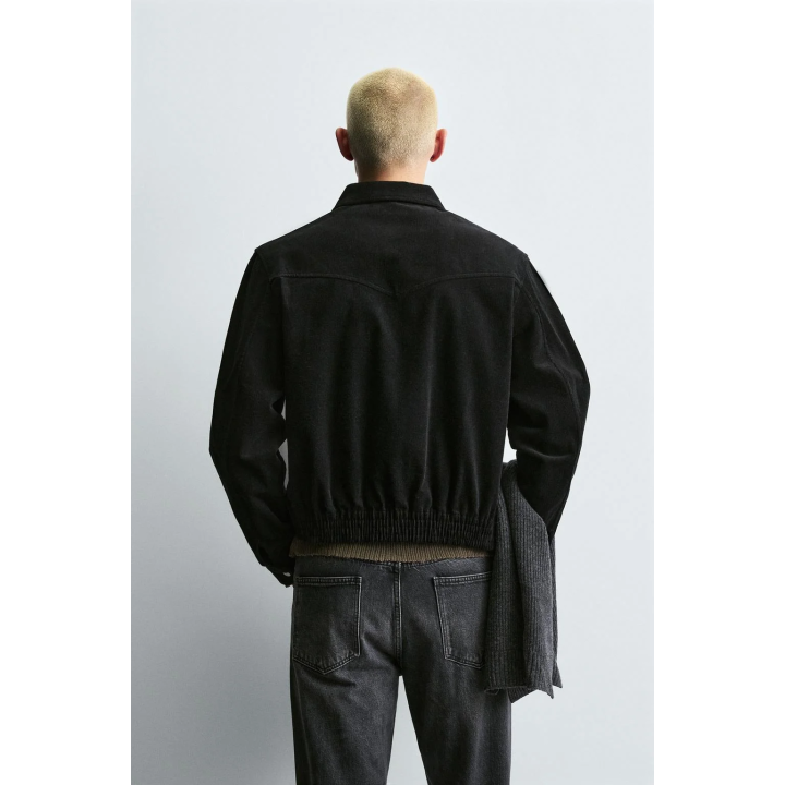 Рубашка-оверсайз из вельвета с карманами