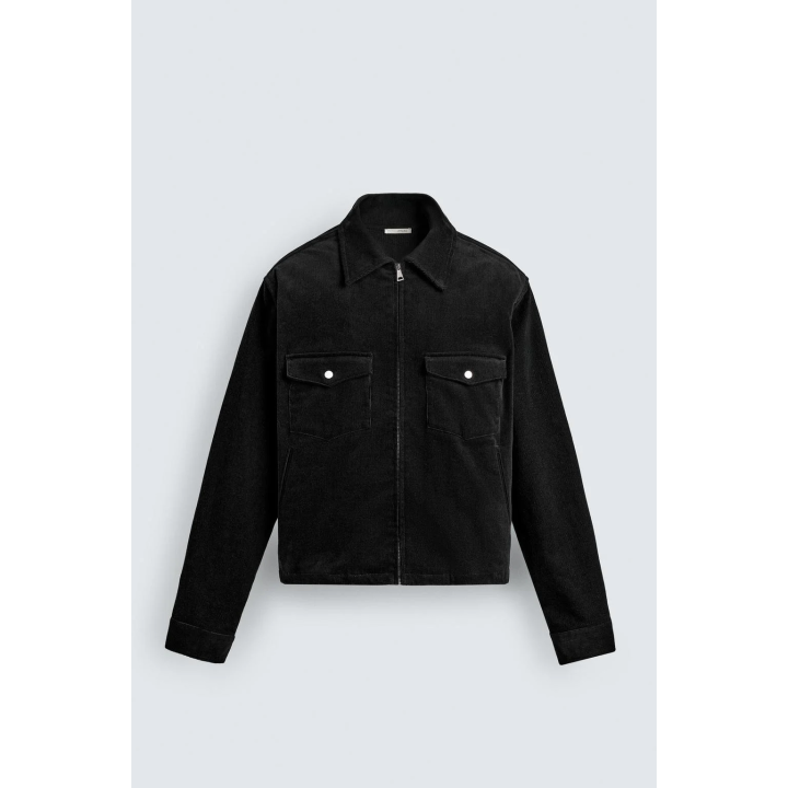 Рубашка-оверсайз из вельвета с карманами