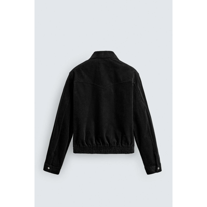 Рубашка-оверсайз из вельвета с карманами