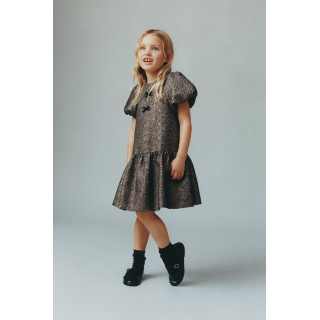 БАРХАТНОЕ ПЛАТЬЕ С БЛЕСТКАМИ И БАНТАМИ