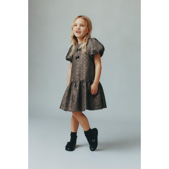 БАРХАТНОЕ ПЛАТЬЕ С БЛЕСТКАМИ И БАНТАМИ