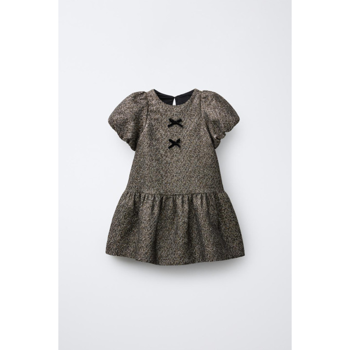 БАРХАТНОЕ ПЛАТЬЕ С БЛЕСТКАМИ И БАНТАМИ