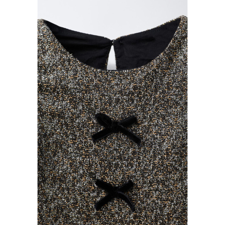 БАРХАТНОЕ ПЛАТЬЕ С БЛЕСТКАМИ И БАНТАМИ