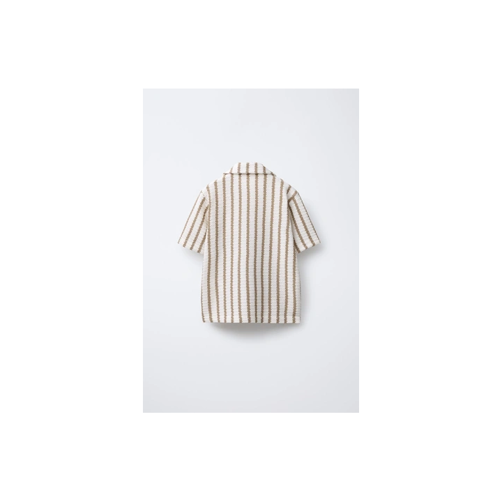 РУБАШКА ИЗ РЕЛЬЕФНОЙ ТКАНИ В ПОЛОСКУ