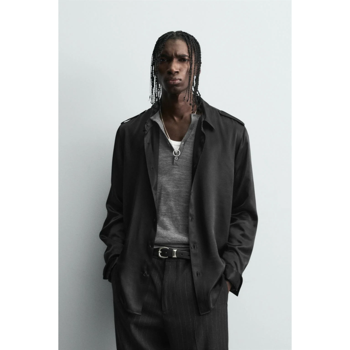 АТЛАСНАЯ РУБАШКА RELAXED FIT