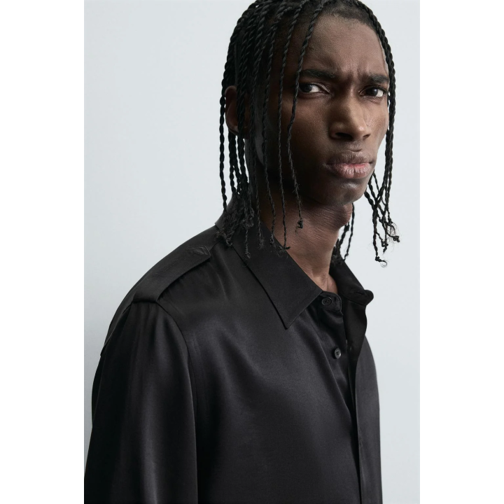 АТЛАСНАЯ РУБАШКА RELAXED FIT