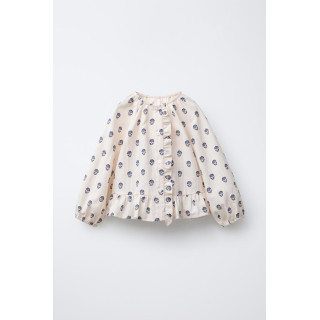 БЛУЗА С ЦВЕТОЧНЫМ ПРИНТОМ