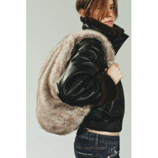 БОЛЬШАЯ СУМКА-МЕШОК ИЗ ИСКУССТВЕННОГО МЕХА