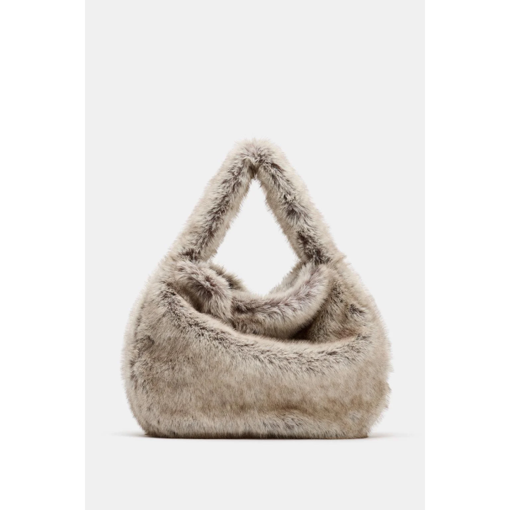 БОЛЬШАЯ СУМКА-МЕШОК ИЗ ИСКУССТВЕННОГО МЕХА