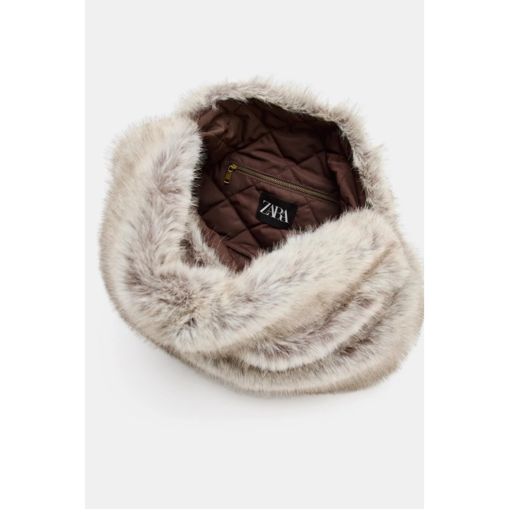 БОЛЬШАЯ СУМКА-МЕШОК ИЗ ИСКУССТВЕННОГО МЕХА