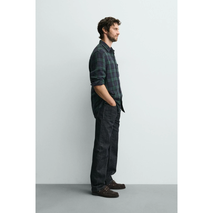 РУБАШКА В КЛЕТКУ ИЗ РЕЛЬЕФНОЙ ТКАНИ