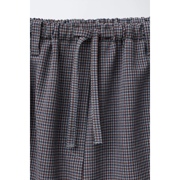 БРЮКИ В КЛЕТКУ СО ШНУРКОМ