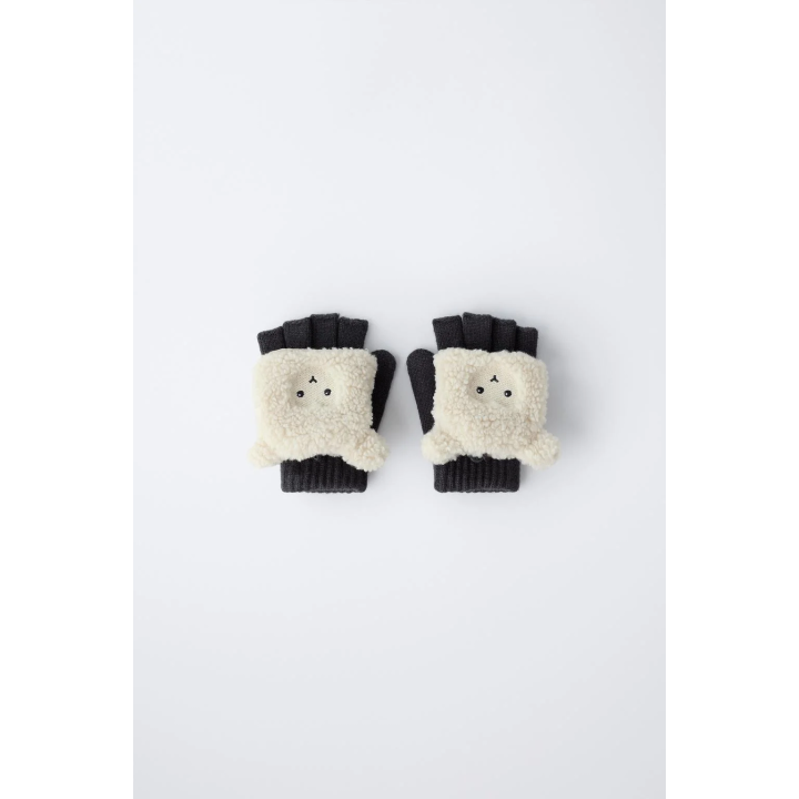 МИТЕНКИ С ВЫШИВКОЙ ОВЕЧКИ ИЗ ИСКУССТВЕННОЙ ОВЧИНЫ