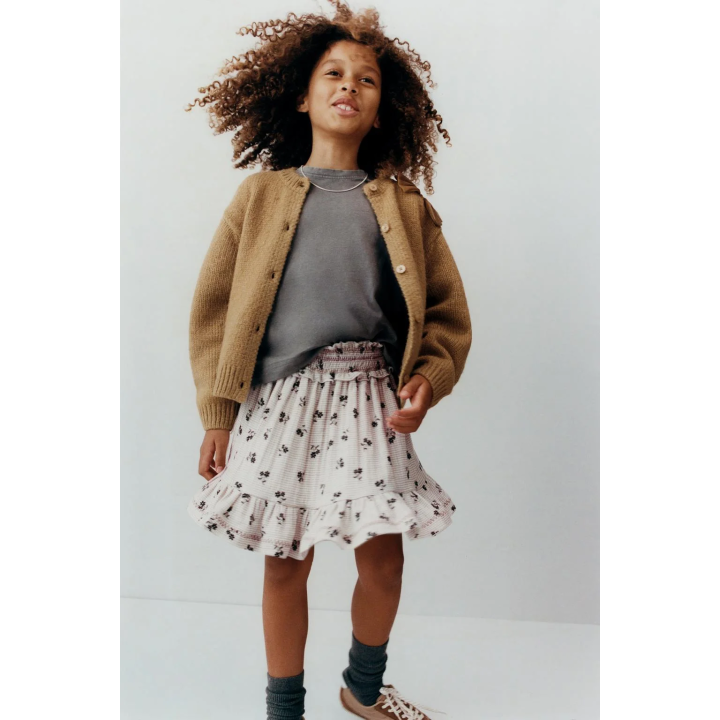 ЮБКА В КЛЕТКУ С ЦВЕТОЧНЫМ ПРИНТОМ