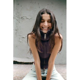 ТРИКОТАЖНЫЙ ТОП-ЖИЛЕТ В РУБЧИК