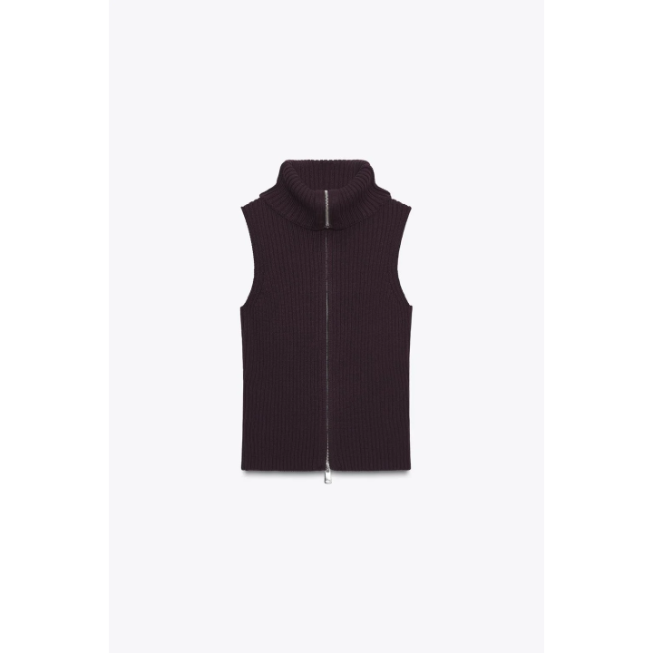 ТРИКОТАЖНЫЙ ТОП-ЖИЛЕТ В РУБЧИК