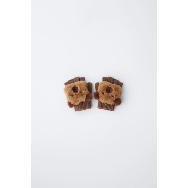 МИТЕНКИ ИЗ ИСКУССТВЕННОГО МЕХА «КАПИБАРА»