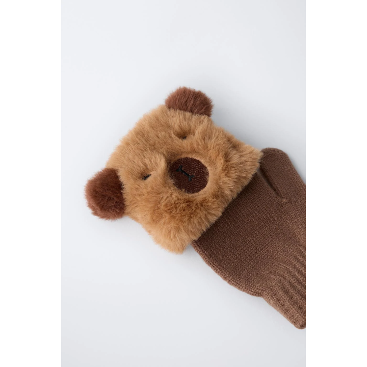 МИТЕНКИ ИЗ ИСКУССТВЕННОГО МЕХА «КАПИБАРА»