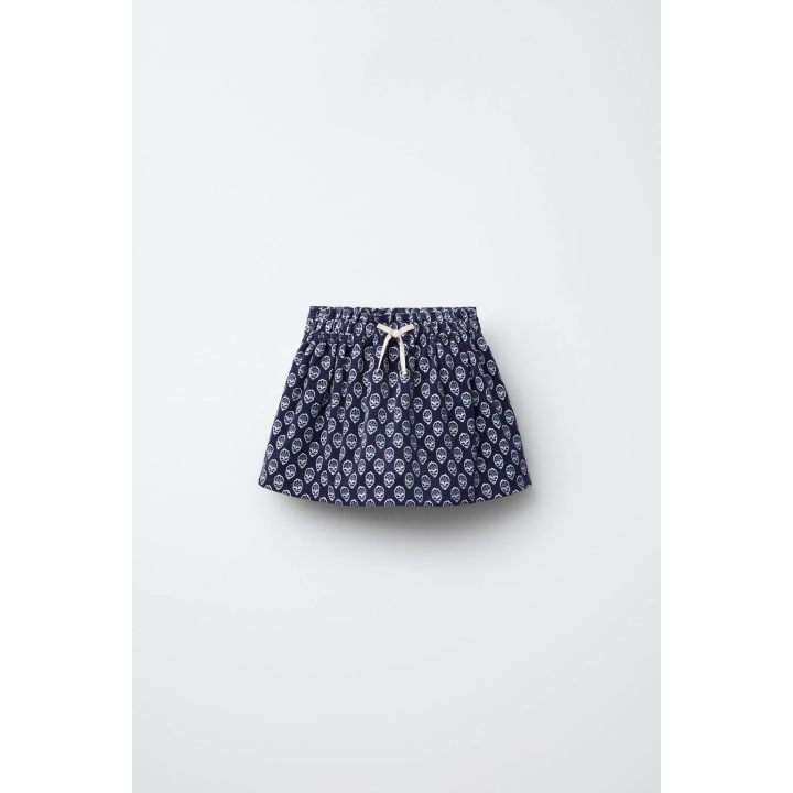 ЮБКА-ШОРТЫ ИЗ ВЕЛЬВЕТА С ЦВЕТАМИ