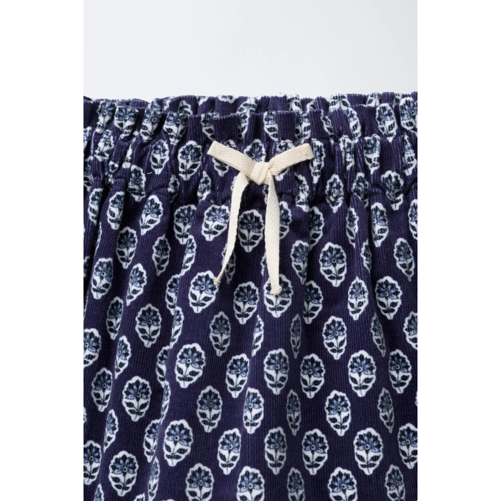 ЮБКА-ШОРТЫ ИЗ ВЕЛЬВЕТА С ЦВЕТАМИ