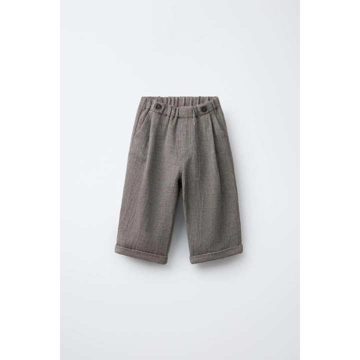 Широкие брюки rustic baggy с пуговицами и шерстью