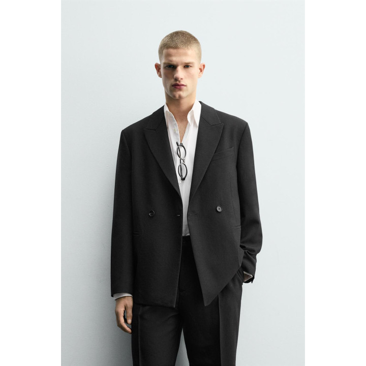 ДВУБОРТНЫЙ КОСТЮМНЫЙ БЛЕЙЗЕР ИЗ 100% ШЕРСТИ