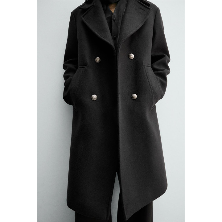 ДВУБОРТНОЕ ПАЛЬТО ИЗ ШЕРСТИ