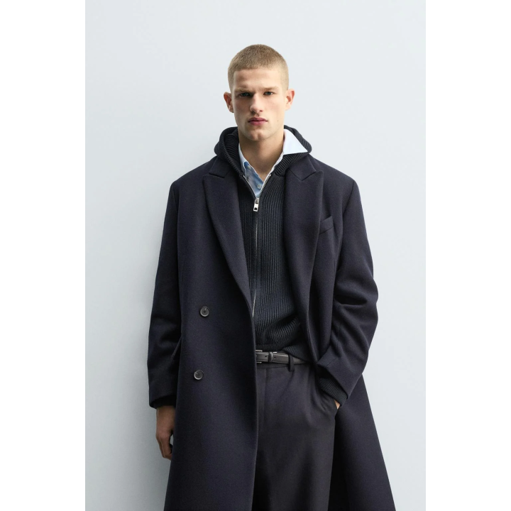 Пальто из структурной шерсти
