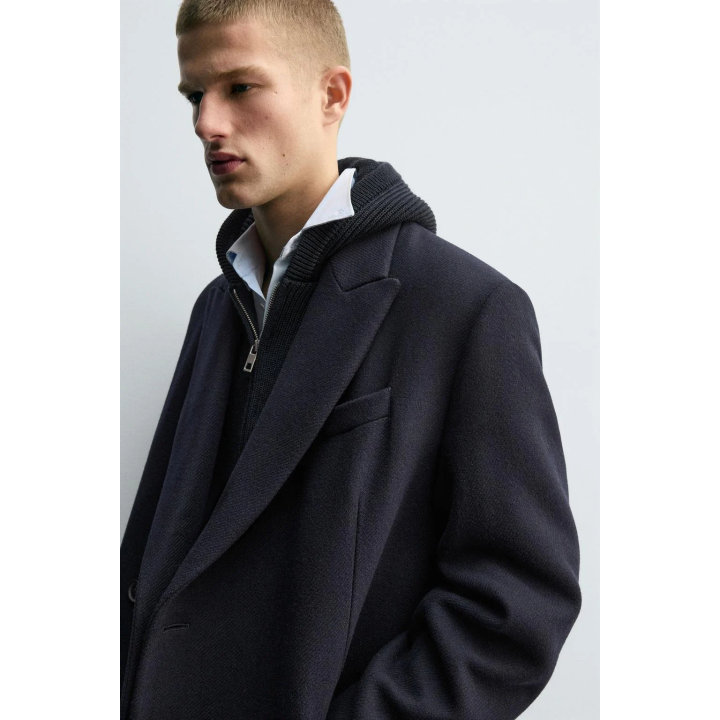 Пальто из структурной шерсти