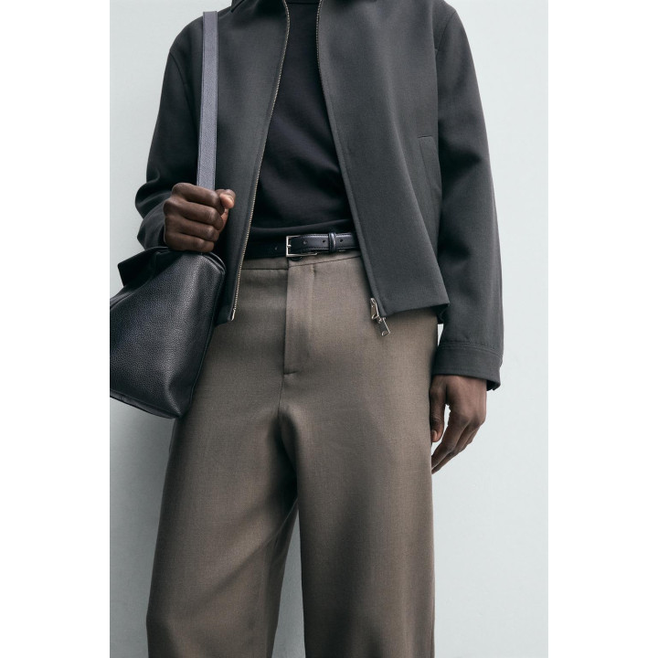 100% шерстяные брюки прямого кроя