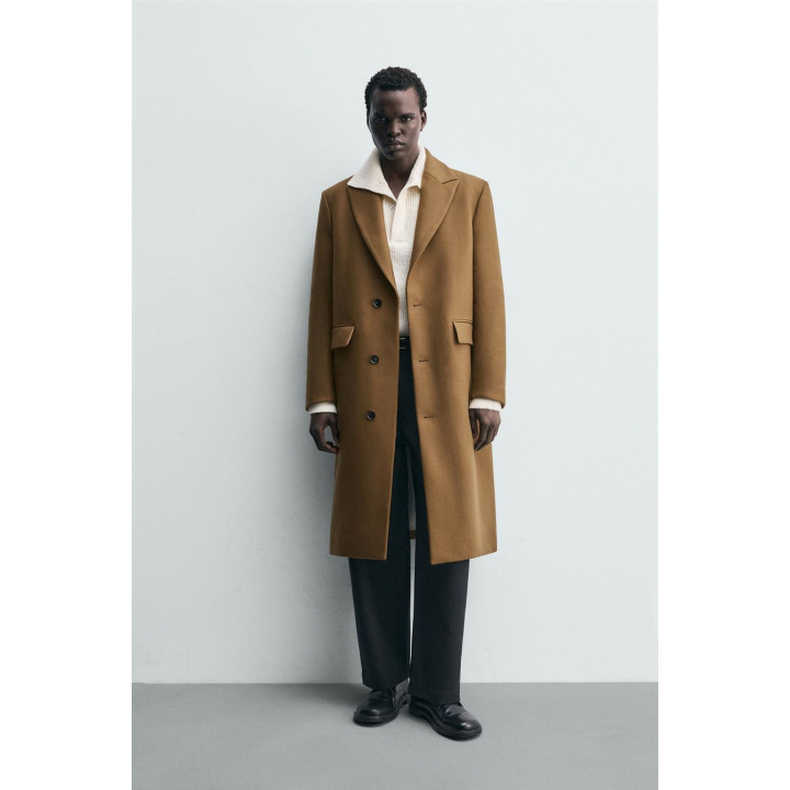 ПАЛЬТО ИЗ РЕЛЬЕФНОЙ СМЕСОВОЙ ШЕРСТИ