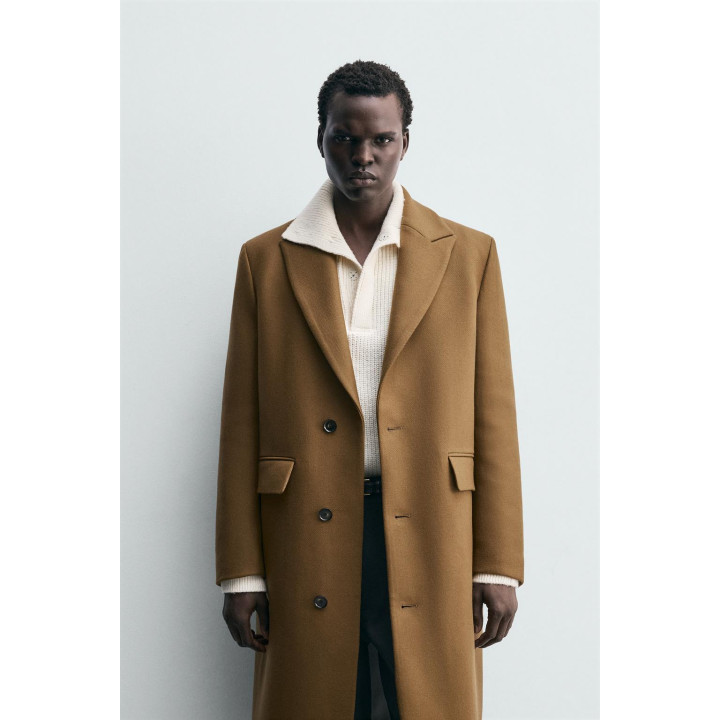 ПАЛЬТО ИЗ РЕЛЬЕФНОЙ СМЕСОВОЙ ШЕРСТИ