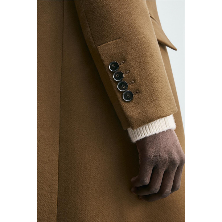 ПАЛЬТО ИЗ РЕЛЬЕФНОЙ СМЕСОВОЙ ШЕРСТИ