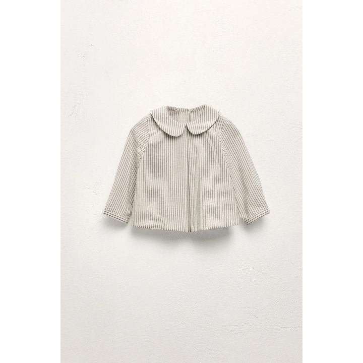 Рубашка с воротником питер пэн в полоску лимитированной коллекции