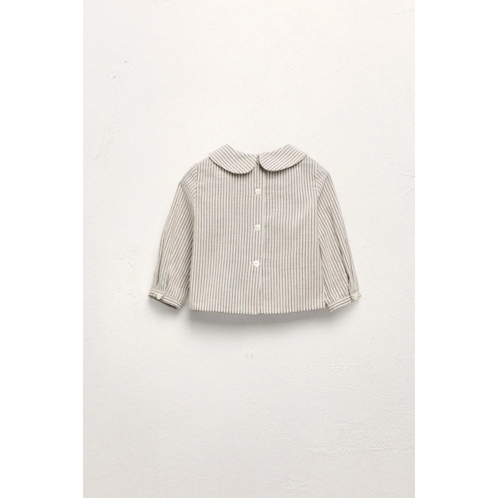 Рубашка с воротником питер пэн в полоску лимитированной коллекции