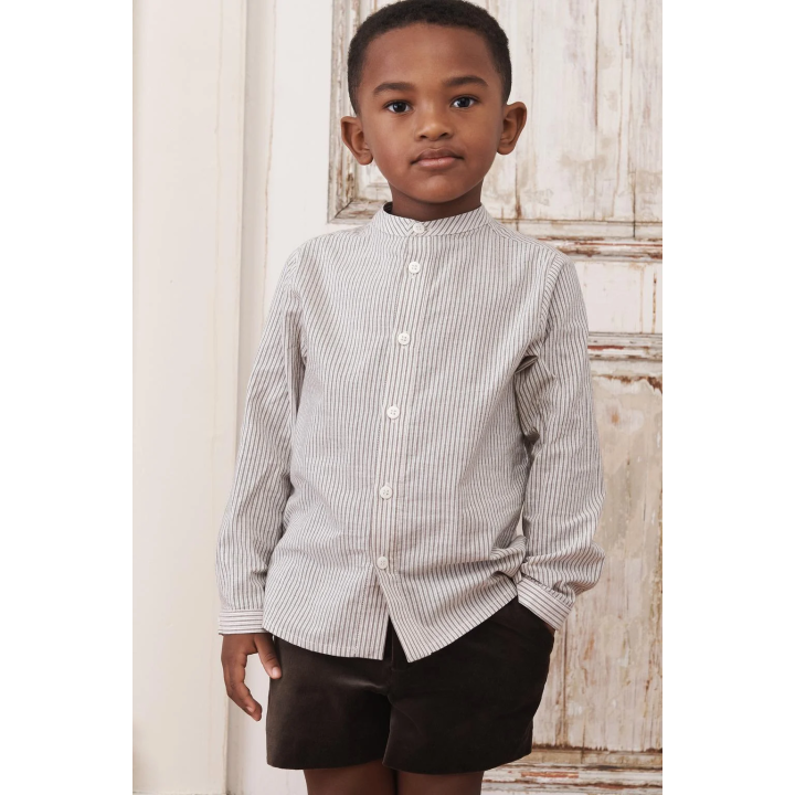 Рубашка с полосатым стойкой в ограниченном выпуске для возраста 2-5 лет