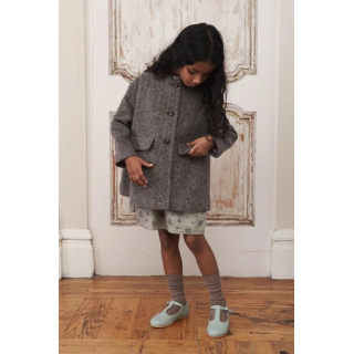 2-5 YEARS / LIMITED EDITION VELVET PETER PAN COLLAR COAT WITH WOOL