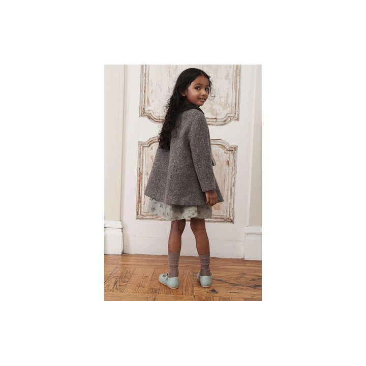 2-5 YEARS / LIMITED EDITION VELVET PETER PAN COLLAR COAT WITH WOOL