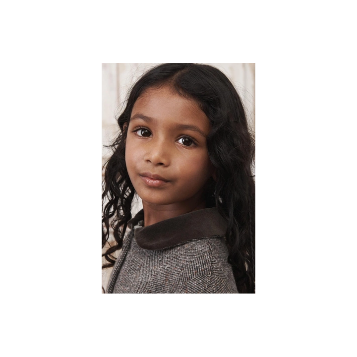 2-5 YEARS / LIMITED EDITION VELVET PETER PAN COLLAR COAT WITH WOOL