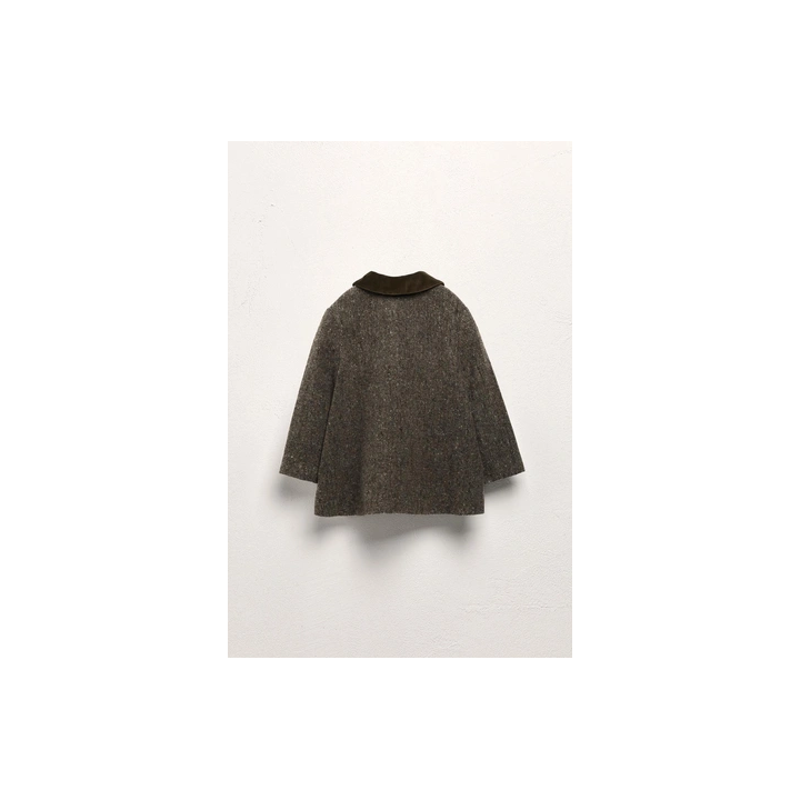 2-5 YEARS / LIMITED EDITION VELVET PETER PAN COLLAR COAT WITH WOOL