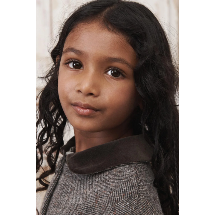 Пальто с бархатным воротником питер пэн с шерстью - limited edition