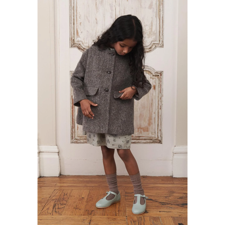 Пальто с бархатным воротником питер пэн с шерстью - limited edition